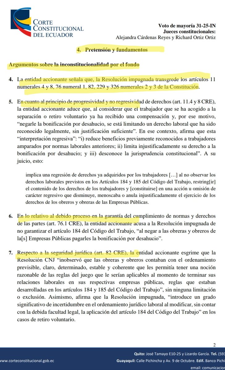 enindefension's tweet photo. URGENTE: Y cuántas resoluciones de la @CorteNacional deben ser impugnadas en la @CorteConstEcu por transgredir derechos y por regresivas en beneficios adquiridos.
El Ministerio de Trabajo ha salido a defender a las obreras y obreros. https://t.co/Bd5AJNKObQ