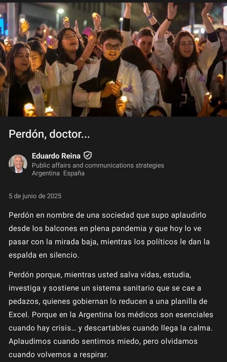 Recomiendo👇🏼

"Perdón, doctor..."
linkedin.com/pulse/perd%C3%…