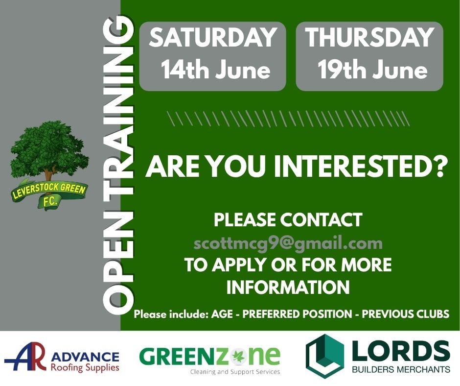 🌳PRE-SEASON TRAINING 🌳

Training starts Saturday 14th June.

If you are interested in coming along for trials, please contact 

📨scottmcg9@gmail.com

Please include your age, preferred position and details of previous clubs