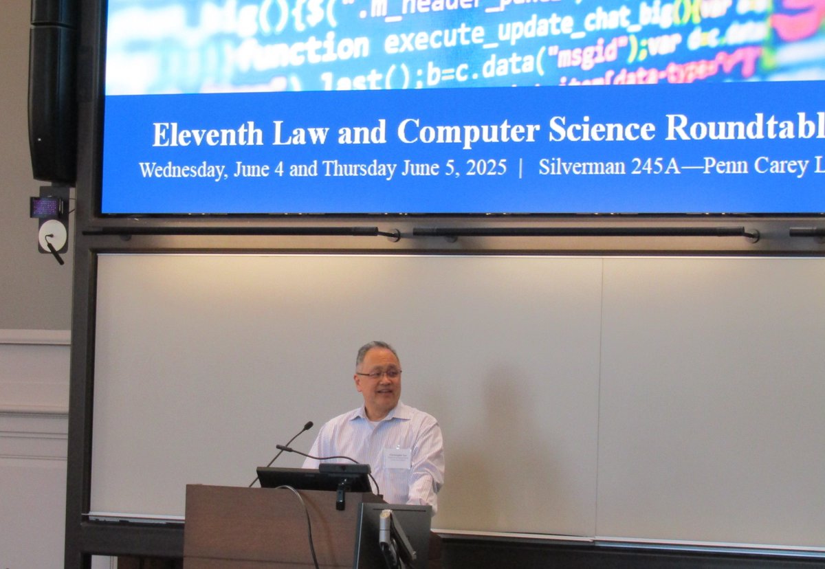 Christopher Yoo opened CTIC’s Eleventh Law and Computer Science Roundtable on June 4 with discussions on papers covering Internet, AI, privacy, cryptocurrency and cybersecurity topics.