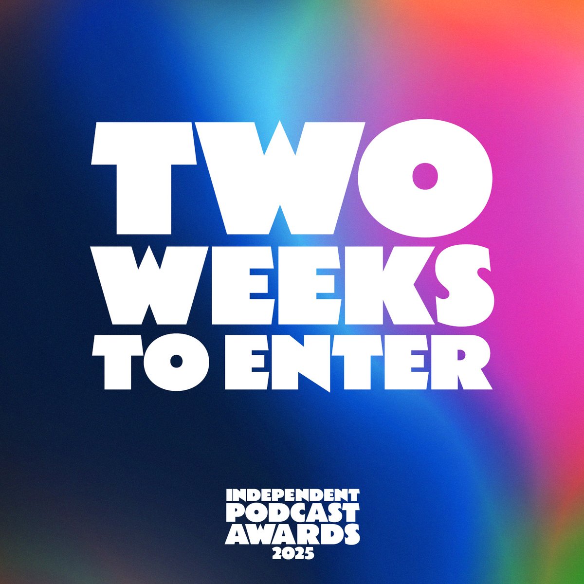 There are only 2 weeks left to get your entries in for this year's Independent Podcast Awards! Entries close on the 19th June! ⏳ 

Information on how to enter can be found here: independentpodcastawards.com/IPA25/en/page/… 

Don't miss out!

#IndiePods25