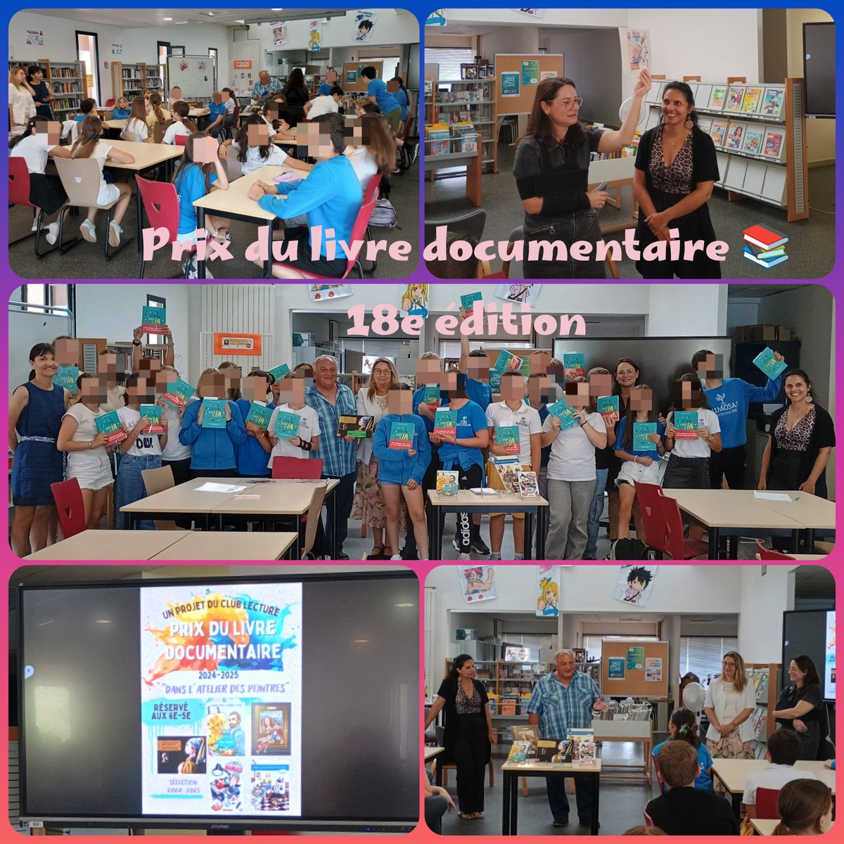 Collège Albert Camus - Mandelieu (06210) (@clgcamus06210) on Twitter photo 18e cérémonie Prix du Livre Documentaire #PLD.Les 👩👦 des collèges de <a href="/MandelieuVille/">Mandelieu-La Napoule</a> réunis (échanges, jeux littéraires, goûter)📚En présence de Mme Cali, Mme Allefresde,M. Deperi,Mme Gauthier et Nathalie.🙏Un partenariat pour la passion de la lecture et l'envie d'apprendre.👍 18e cérémonie Prix du Livre Documentaire #PLD.Les 👩👦 des collèges de <a href="/MandelieuVille/">Mandelieu-La Napoule</a> réunis (échanges, jeux littéraires, goûter)📚En présence de Mme Cali, Mme Allefresde,M. Deperi,Mme Gauthier et Nathalie.🙏Un partenariat pour la passion de la lecture et l'envie d'apprendre.👍
