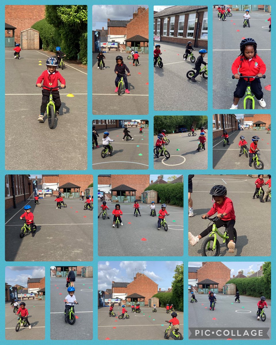 #Saffronclass (Nursery) have been enjoying their ‘Balanceability’ sessions in PE this week. They are showing great improvement in balancing and gliding on the bikes! #challenge #perseverance #KnMPAEYFS