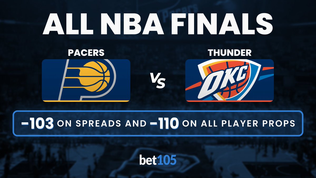 bet_105's tweet image. We’re Live 🏀 NBA Finals
📉 -103 spreads
📊 -110 on ALL Player Props
💸 No gimmicks. No getting limited. Just the best price.