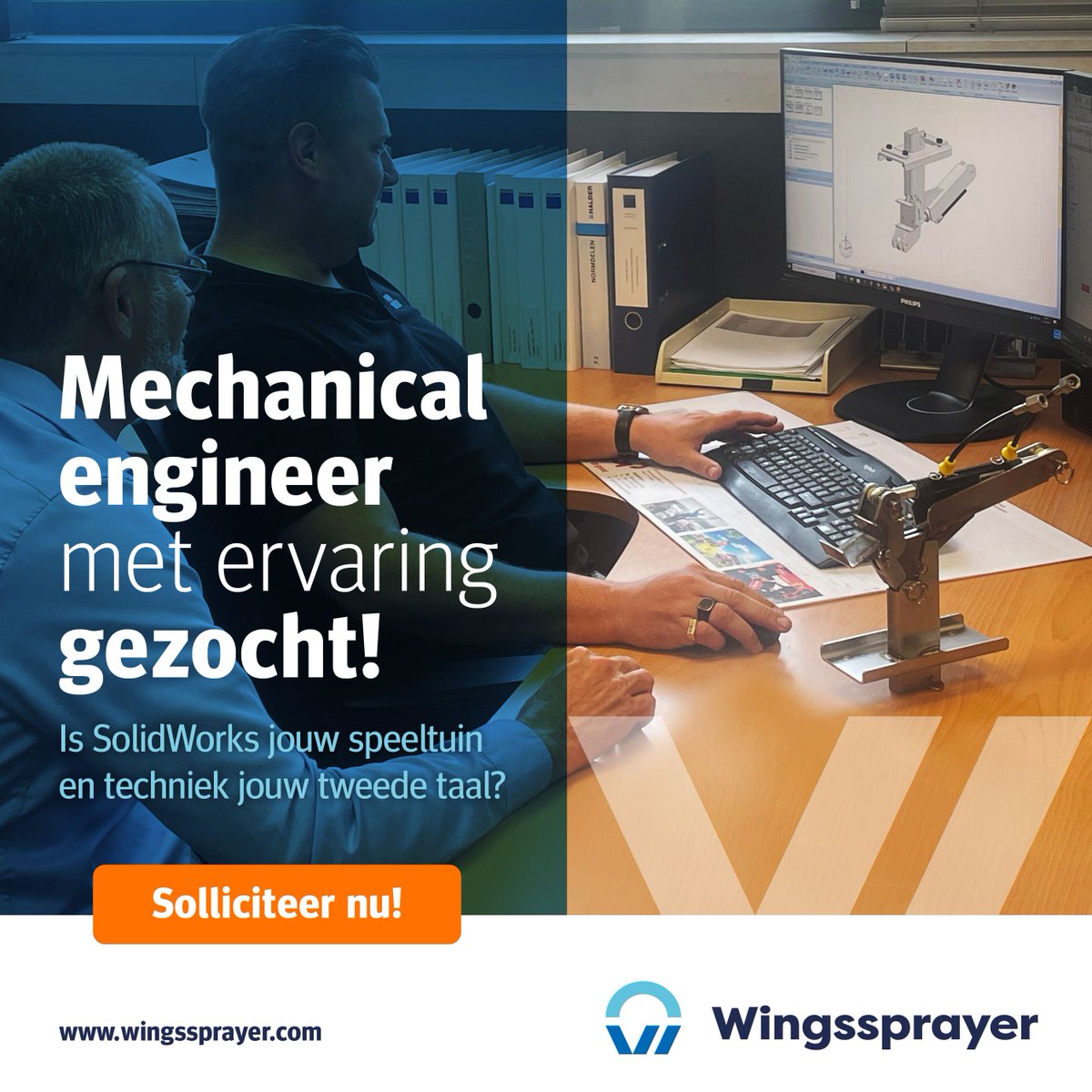 𝗪𝗜𝗝 𝗭𝗢𝗘𝗞𝗘𝗡 𝗝𝗢𝗨! Van schets tot schroefje: als Mechanisch Engineer in de agrarische sector bedenk jij slimme oplossingen die wél werken, en er strak uitzien. 
𝗠𝗲𝗲𝗿 𝘄𝗲𝘁𝗲𝗻 𝗼𝗳 𝘀𝗼𝗹𝗹𝗶𝗰𝗶𝘁𝗲𝗿𝗲𝗻: ap.lc/qocch  
#spuittechniek #vacature