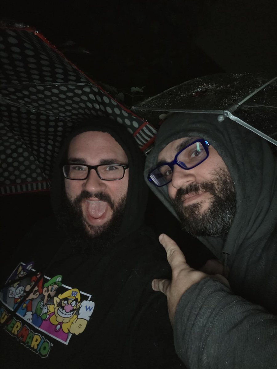 I was literally soaked head to toe but we managed to snag 2! The Bros are part of the club baybee