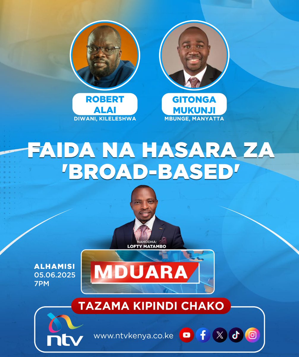 Kunao wanaosifu , wengine wanaikashifu serikali ya 'Broad-Based' . Wewe wasemaje?
#MduaraNTV <a href="/ntvkenya/">NTV Kenya</a>
