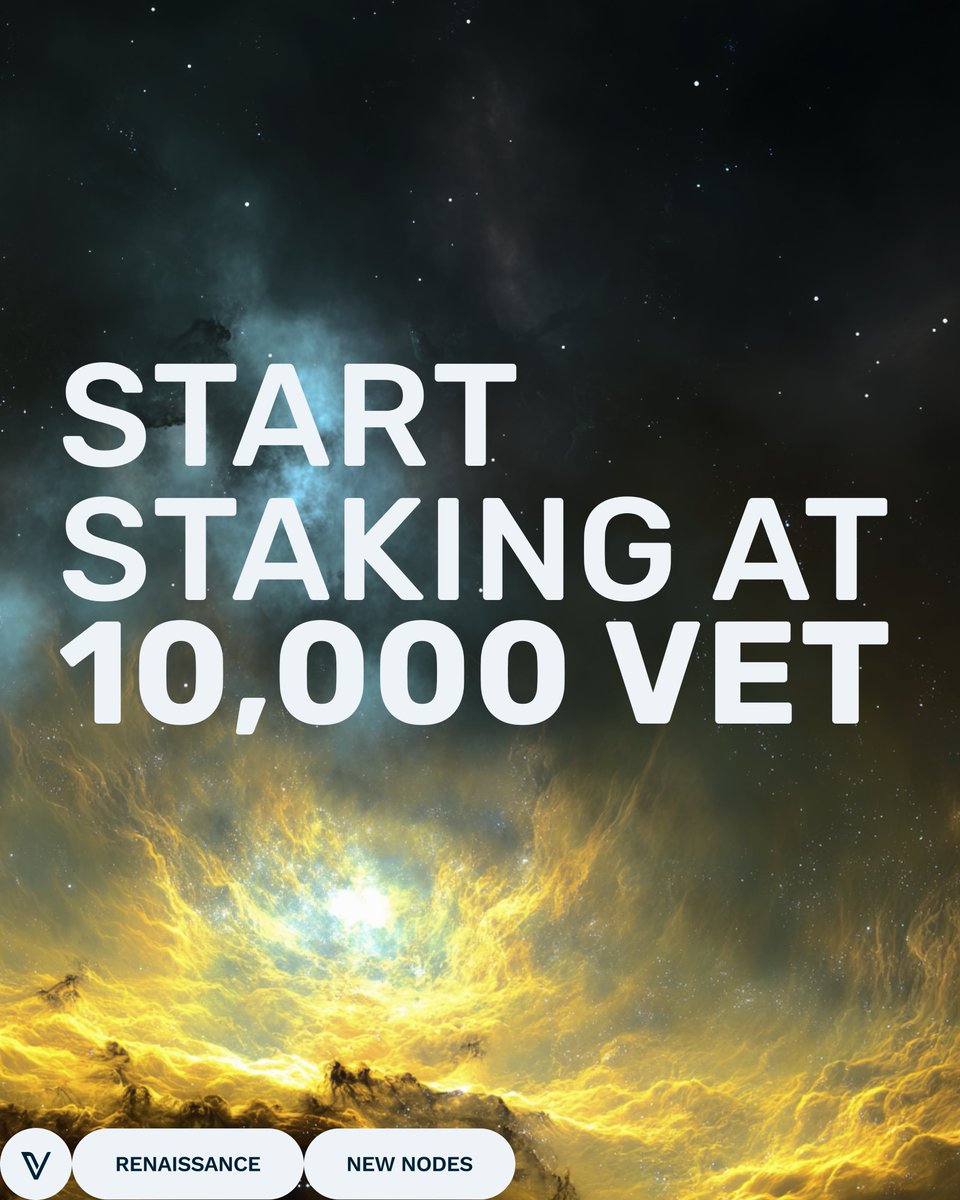 THREE NEW ECO NODES - STARTING AT JUST 10,000 $VET!

Renaissance makes participation easier than ever with three new accessible Node tiers.

These tiers bring staking rewards within reach for the whole VeFAM and create a stronger network foundation with enhanced economic