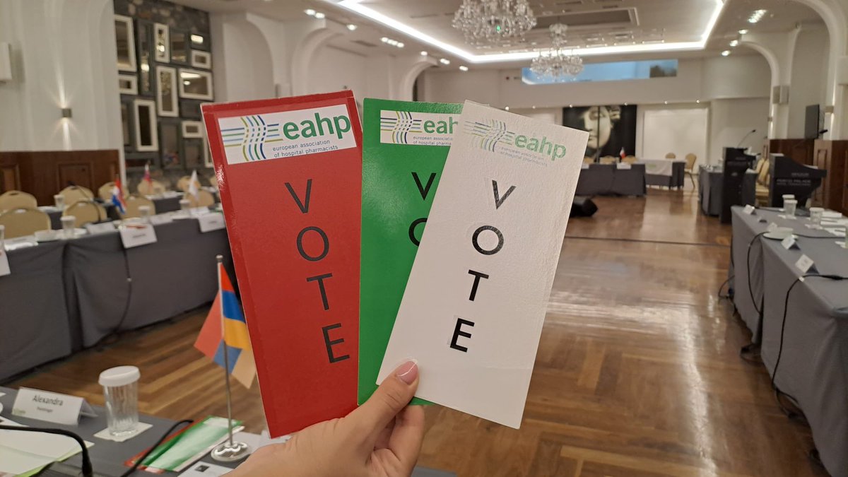 EAHPofficial's tweet photo. Preparations are in full swing for the EAHP General Assembly tomorrow! Delegates from across Europe will soon gather to shape the future of hospital pharmacy 🗳️🌍 #EAHP #PharmacyLeadership #GeneralAssembly https://t.co/Dq3u5Rr3YT