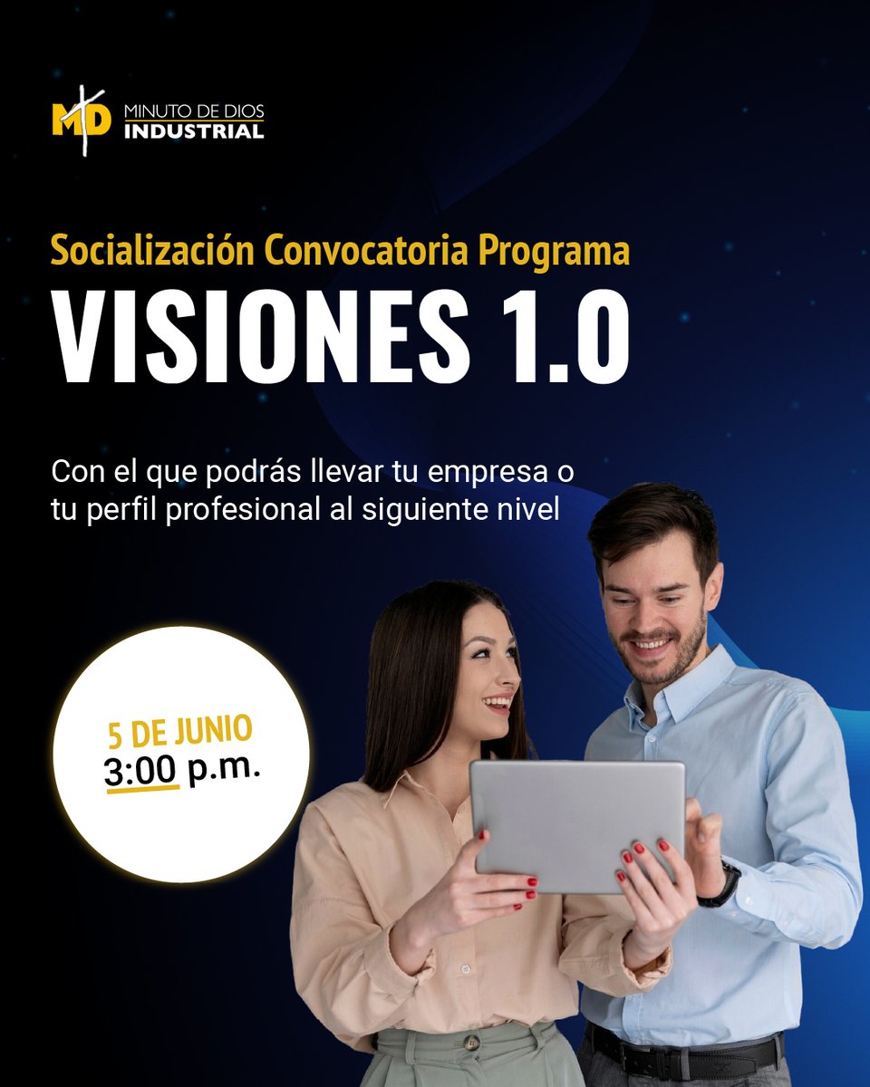 MinutodeDiosInd's tweet photo. Conéctate a nuestra sesión informativa y conoce los detalles de la convocatoria del programa ejecutivo VisionES 1.0. 👇
🎯Es hoy jueves 5 de junio
🕒3:00 p.m.
🛑Clic aquí: https://t.co/hrtAoKgBYq
#GestiónEstratégica #inteligenciaartificial #Liderazgo https://t.co/87sdHJO420