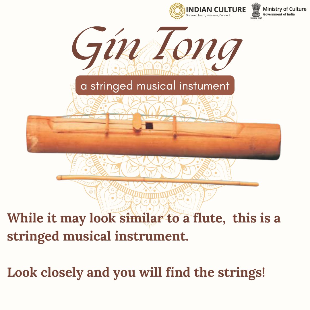 _IndianCulture's tweet photo. The Gin Tong is a stringed musical instrument used by the tribal communities of Assam.
Discover more in the Musical Instruments category on the Indian Culture Portal.
#assam #gintong #musicalinstruments #stringedmusicalinstruments #music #indigenousmusic #indigenousinstruments https://t.co/2G2uG9YWVl