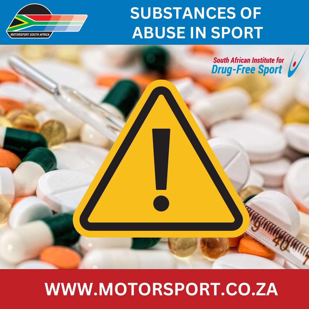 🚨 SUBSTANCES OF ABUSE IN SPORT 🚨

SAIDS has released an important advisory on the use of substances such as cocaine, heroin, MDMA, THC, nicotine and alcohol in sport. These substances can impact health, performance and lead to serious consequences under anti-doping rules.

💡