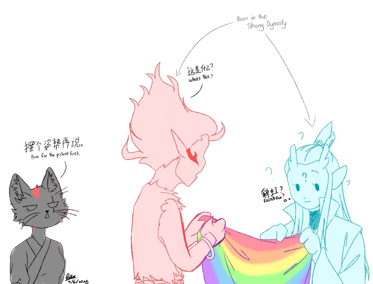 Pride fanart for the boys! 🎉🎉

#Oubing #LGBTQIA #藕丙