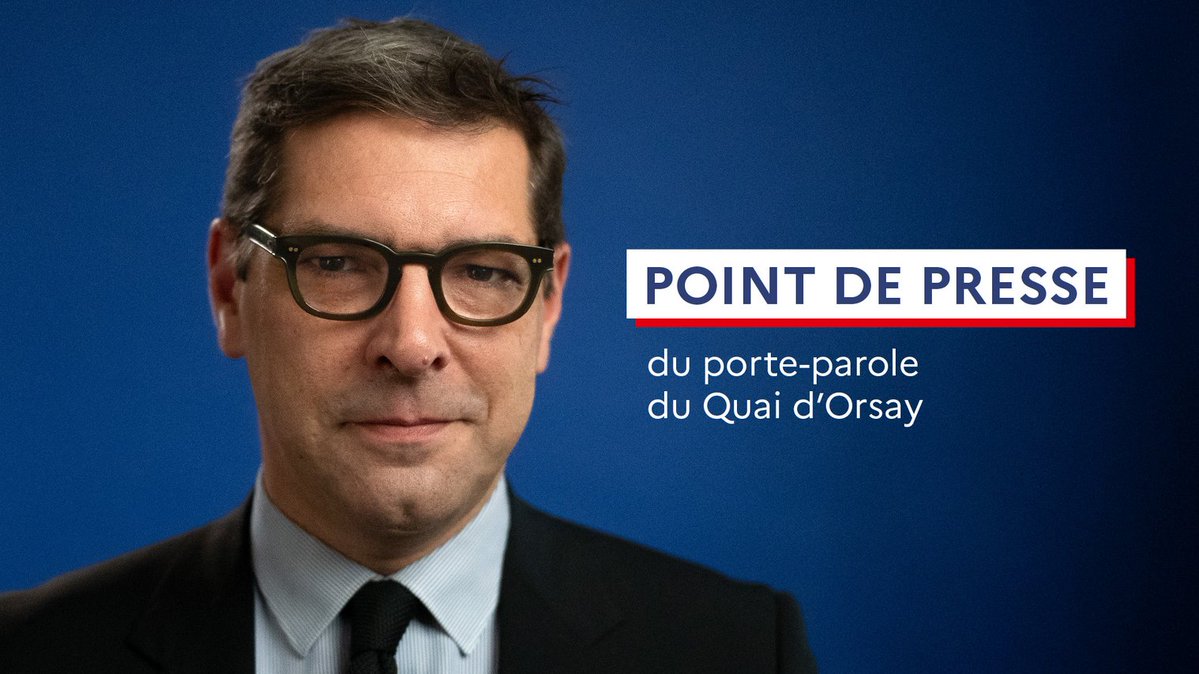 France Diplomatie 🇫🇷🇪🇺 (@francediplo) on Twitter photo #DiploDirect | Point de presse de <a href="/Ch_Lemoine/">Christophe Lemoine</a>, porte-parole de <a href="/francediplo/">France Diplomatie 🇫🇷🇪🇺</a>, le 5 juin 2025
Suivez en direct ➡️ youtube.com/live/SvqH-TQjs…
<a href="/jnbarrot/">Jean-Noël Barrot</a> <a href="/benjaminhaddad/">Benjamin Haddad</a> <a href="/LaurentSMartin/">Laurent Saint-Martin</a> <a href="/TMohamedSoilihi/">Thani Mohamed-Soilihi</a> #DiploDirect | Point de presse de <a href="/Ch_Lemoine/">Christophe Lemoine</a>, porte-parole de <a href="/francediplo/">France Diplomatie 🇫🇷🇪🇺</a>, le 5 juin 2025
Suivez en direct ➡️ youtube.com/live/SvqH-TQjs…
<a href="/jnbarrot/">Jean-Noël Barrot</a> <a href="/benjaminhaddad/">Benjamin Haddad</a> <a href="/LaurentSMartin/">Laurent Saint-Martin</a> <a href="/TMohamedSoilihi/">Thani Mohamed-Soilihi</a>