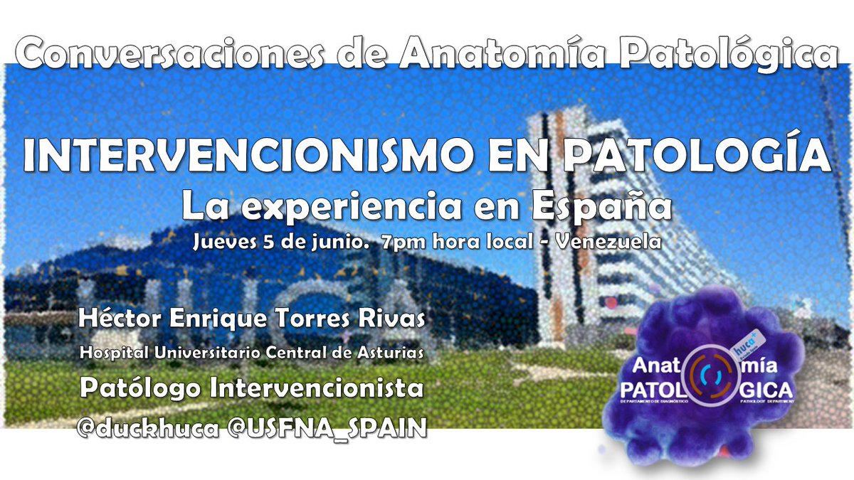 💉 Intervencionismo en Patología.  La experiencia en España.
🗣️ Conversaciones sobre Anatomía Patológica.
🗓️ Hoy 5 de mayo de 2025 a las 7pm (Caracas / Santo Domingo).
👁️ Nos vemos en unas horas...

us02web.zoom.us/meeting/regist…