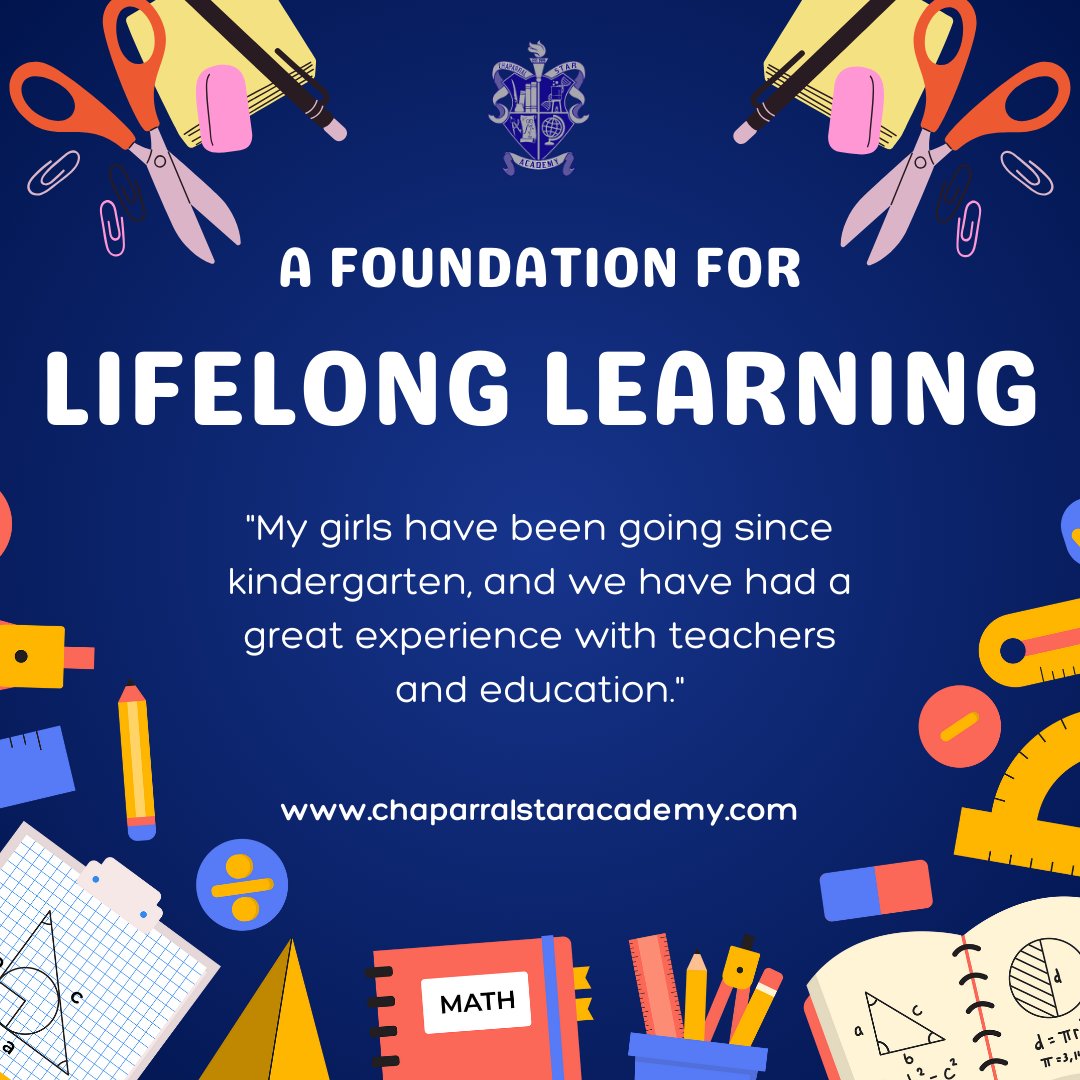 A Foundation for Lifelong Learning 

At Chaparral Star Academy, we’re honored to be a part of your child’s educational journey from the very start. 

Discover the CSA experience for your family: chaparralstaracademy.com