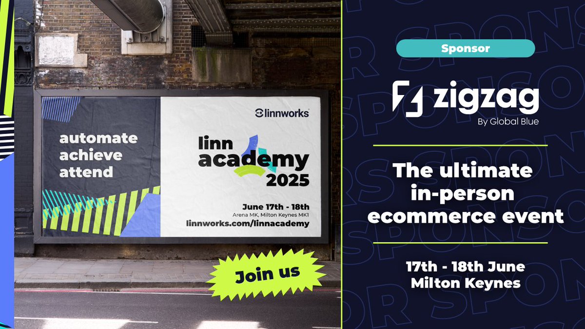 🚨 Excited to welcome #ZigZagGlobal as a BRONZE SPONSOR at #Linnacademy! ➡️ brnw.ch/21wTbc8

Returns made smarter. See how they’re shaping the future of post-purchase experiences.

📍 MK Arena, Milton Keynes
📅 June 17th – 18th,  2025