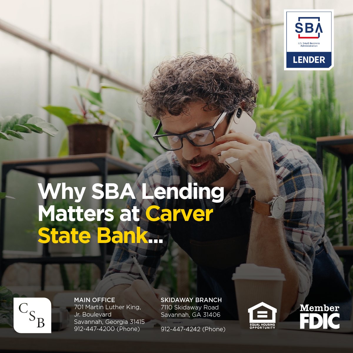 BankCarver's tweet photo. Starting or expanding a business takes capital. That’s where SBA lending comes in. Whether you're launching a dream or scaling an existing business, we’re here to help you grow.

Contact us at 912-447-4242 or visit our website at www. https://t.co/hCLVMFbirl 

#carverstatebank https://t.co/XVj8fC5Za3