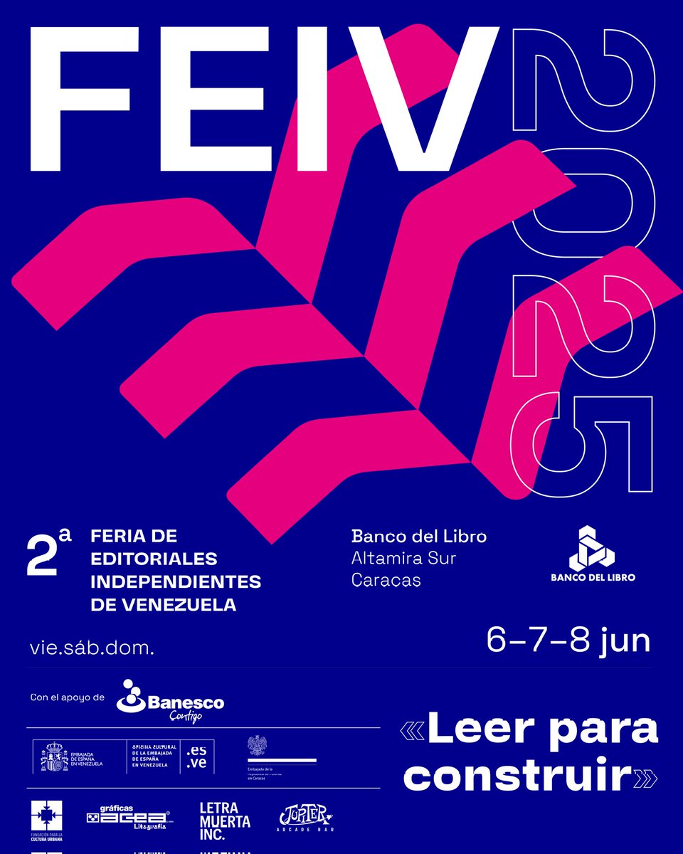 CulturaUrbana's tweet photo. Atención lectores
MAÑANA arranca la 2ª @FeriaFEIV

Acompáñanos a  #LeerParaConstruir este viernes 6/6 a las 11am en la inauguración de este evento en el @BancodelLibro Altamira Sur

La #FCU estará presente con nuestro extenso fondo editorial y actividades especiales. Te esperamos https://t.co/J44LRy8T1a