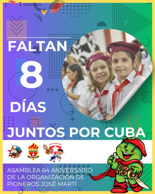 Ya estamos de Asamblea 64 aniversario de la Organización de Pioneros José Martí.
<a href="/FrenteDme/">DGE Tercer Frente</a> 
<a href="/CubaMined/">MINED</a> 
@dpesantiago
#Tercerfrente
#SantiagoDeCuba