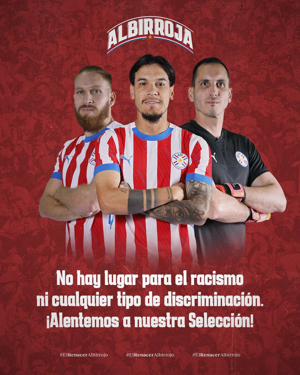 Albirroja's tweet photo. ¡Esta noche, queremos otra alegría! 🙌

Alentemos con pasión, y rechacemos cualquier tipo de discriminación 🚫

¡La #Albirroja es respeto y aliento!
#VamosParaguay 🇵🇾 https://t.co/7KfXYdx9HQ