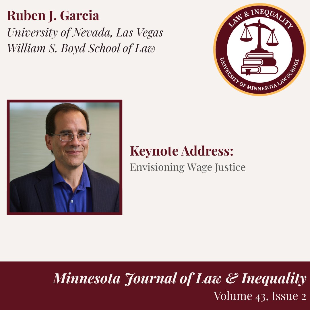 In this keynote symposium address, Professor Ruben J. Garcia discusses the evolving concept of wage justice, using the lens of Critical Wage Theory and its origins in pioneering theories of race, labor and justice.

lawandinequality.org/article/keynot…