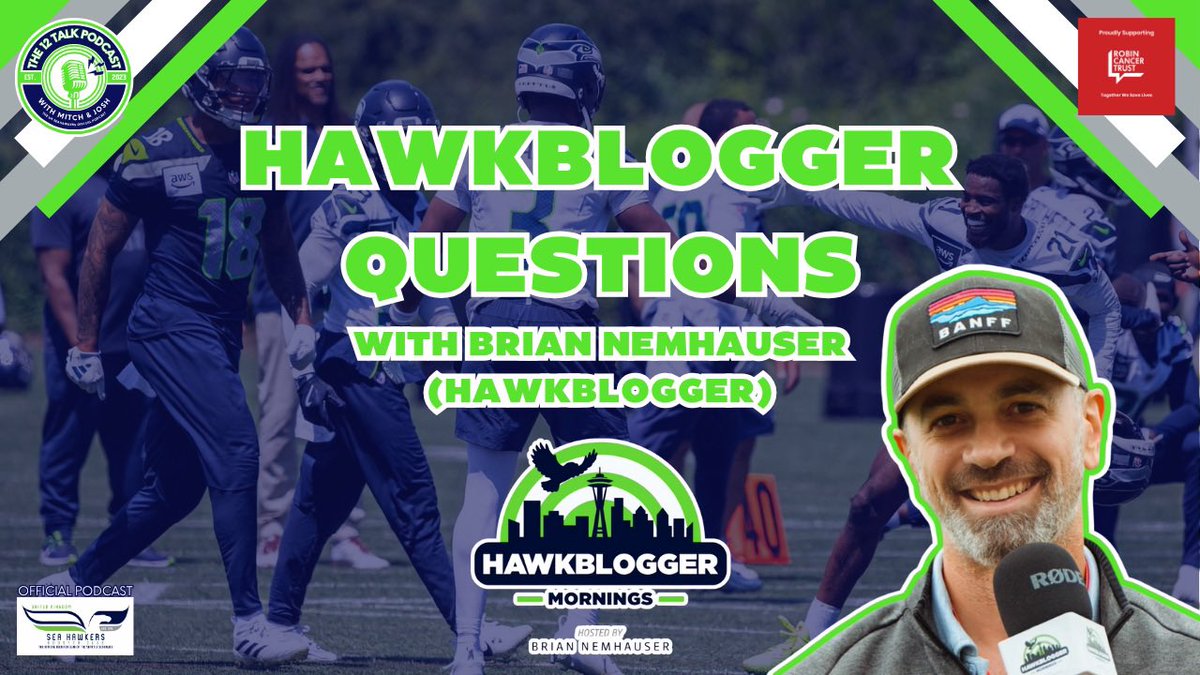 12TalkPod's tweet photo. Did you miss our HAWKBLOGGER QUESTIONS featuring @hawkblogger himself? 

Well, you can still find it over on YouTube #seahawkstwitter 

https://t.co/wQUZYzrFRw https://t.co/BrWkx65Lao