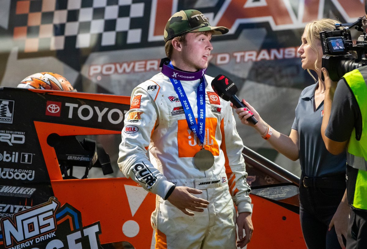 Enter stage right! 🏆

<a href="/JacobDenney11/">Jacob Denney</a>'s USAC <a href="/NosEnergyDrink/">NOS Energy Drink</a> National Midget career jump started with an Indiana Midget Week win three years ago.

Now, the Ohioan jump started his #IMW25 on Wednesday night with a dominant performance at <a href="/ParagonSpdwy/">ParagonSpeedway</a>.

▶️ usacracing.com/news/paragon-u…