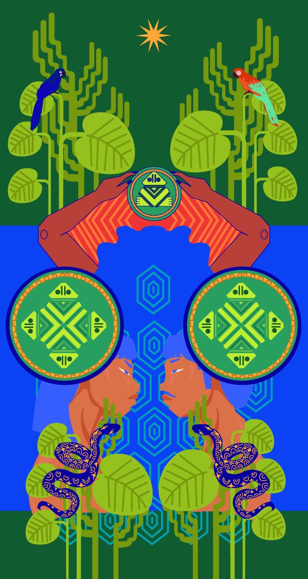 🎨 #AIDS2026 visual identity has been developed using artwork by <a href="/aua___art/">Auá Mendes</a> – a trans woman &amp; Indigenous of the Mura People. 

Blending ancestral knowledge with modern science, her design symbolizes healing, protection &amp; resilience in the #HIV response. 

iasociety.org/conferences/ai…