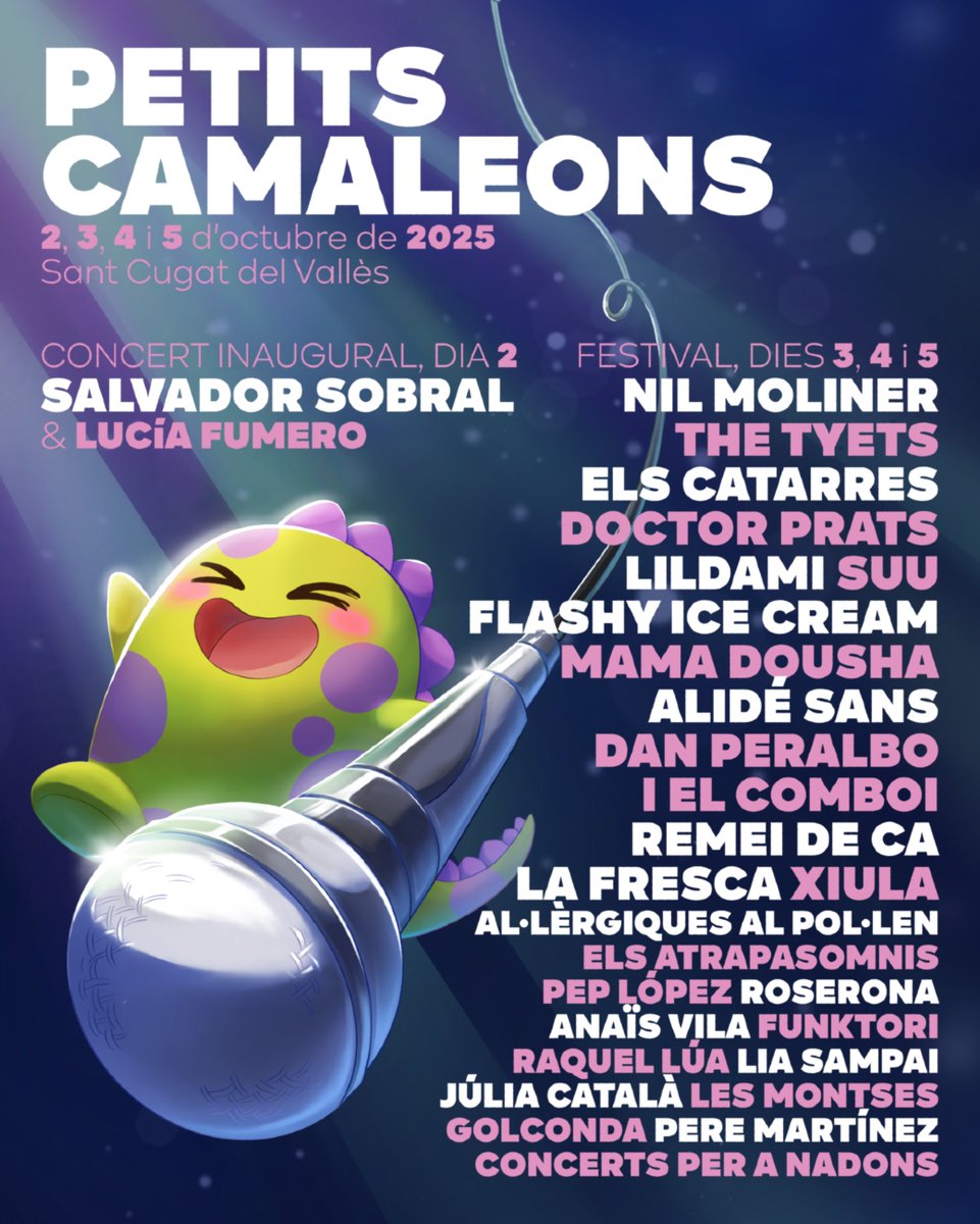 Aquest octubre, la màgia de la veu de Raquel Lúa arriba al Festival Petits Camaleons!

📅 Del 2 al 5 d’octubre a Sant Cugat
🎟️ + info i entrades: petitscamaleons.com

#RaquelLúa #PetitsCamaleons2025