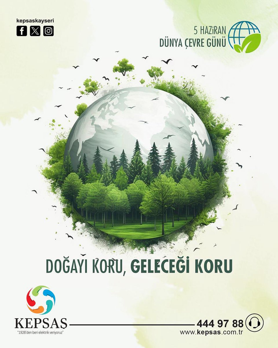 Doğayı Koru,
Geleceğini Koru🌳🌴
5 Haziran Dünya Çevre Günü Kutlu Olsun✅