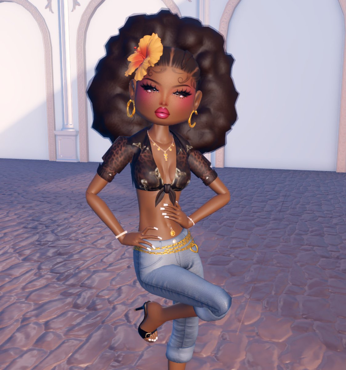 Umoyae's tweet photo. Created a baddie face combo I fear😛

And I saw some girl on TikTok use the item adjustment feature for this hair hack and I love it so much!!! https://t.co/Emva5E95S2