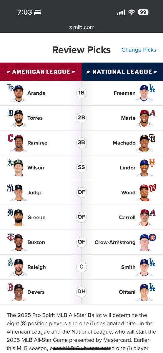jcorrigan17's tweet photo. First MLB All Star ballot https://t.co/SPA0yhDMqM