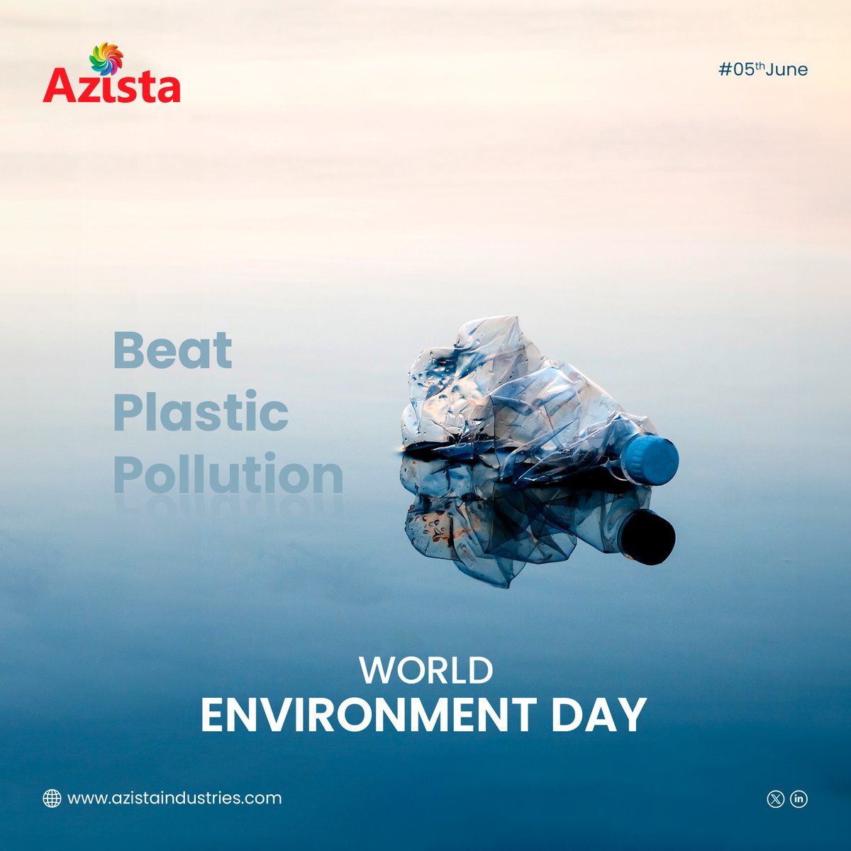 World Environment Day 2025!

At Azista, we stand united in the global movement to #BeatPlasticPollution. Together, we can beat plastic pollution.

#Azista #WorldEnvironmentDay #Sustainability #PlasticFreeFuture