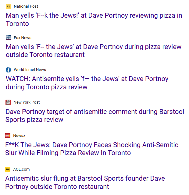 Did you hear that a random guy yelled "f the Jews?"
&gt;Of course I did!

Did you hear that a professor at Harvard called for White genocide?
&gt;Huh?

And at Cambridge?
&gt;No.

And at Berkeley?
&gt;What?

And at USC?
&gt;Bro.

And at CUNY?
&gt;Seriously?

And at Drexel?
&gt;Okay what the fuck??