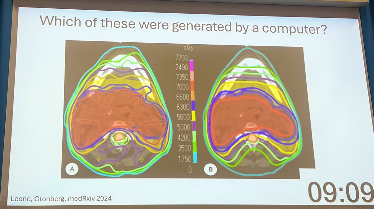 GoLigyta's tweet photo. Can you guess which image was generated by artificial intelligence—left or right?
At today’s #ICARO4 session on AI, we explored how machine learning and deep learning are transforming radiation oncology. #AI #RadiationOncology #MachineLearning #DeepLearning #ICARO4 #IAEA https://t.co/zZXgDPM21s