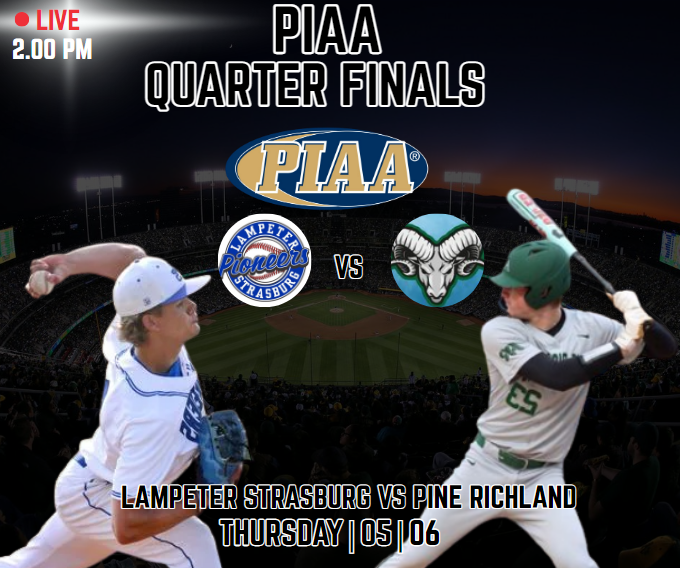 PIAA Update (@updatepiaa) on Twitter photo βΎοΈ PIAA Quarter Finals
<a href="/PRBaseball1/">PR Rams Baseball</a> vs <a href="/LSPioneersBB/">Lampeter Strasburg Baseball</a>
πΊ bit.ly/3H1RVco
π
Thursday|05|06
β° 2p.
<a href="/PR_RamsAD/">Pine-Richland Athletics</a> <a href="/loganleaman22/">Logan Leaman</a> <a href="/lshspioneers/">Lampeter-Strasburg High School</a> <a href="/Coach_Bez/">Coach_B</a> <a href="/TacoWaddell34/">Jake Waddell</a> <a href="/Steelcitygirl6/">Kimberly βοΈ</a> <a href="/PRRamsTDClub/">PRRams TDClub</a> <a href="/EdMalinowski10/">Ed Malinowski</a> βΎοΈ PIAA Quarter Finals
<a href="/PRBaseball1/">PR Rams Baseball</a> vs <a href="/LSPioneersBB/">Lampeter Strasburg Baseball</a>
πΊ bit.ly/3H1RVco
π
Thursday|05|06
β° 2p.
<a href="/PR_RamsAD/">Pine-Richland Athletics</a> <a href="/loganleaman22/">Logan Leaman</a> <a href="/lshspioneers/">Lampeter-Strasburg High School</a> <a href="/Coach_Bez/">Coach_B</a> <a href="/TacoWaddell34/">Jake Waddell</a> <a href="/Steelcitygirl6/">Kimberly βοΈ</a> <a href="/PRRamsTDClub/">PRRams TDClub</a> <a href="/EdMalinowski10/">Ed Malinowski</a>