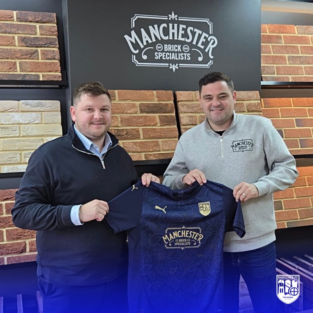 Radcliffe FC (@radcliffeboro) on Twitter photo Chairman Billy Quarmby and Commercial Director Steve Brown called in to see shirt sponsors Manchester Brick Specialists this morning 🧱
Any businesses interested in sponsoring us should contact Steve via the email below.
📧 steve.brown@radcliffefc.com
#WeAreRadcliffe #UTB Chairman Billy Quarmby and Commercial Director Steve Brown called in to see shirt sponsors Manchester Brick Specialists this morning 🧱
Any businesses interested in sponsoring us should contact Steve via the email below.
📧 steve.brown@radcliffefc.com
#WeAreRadcliffe #UTB