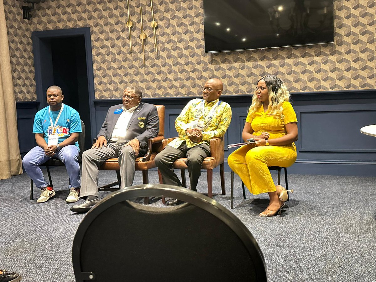 EstherBonyonga's tweet photo. DISCON 2025 in Livingstone 🇿🇲 was impactful!
Honoured to share a panel with Past RI Director Patrick & DG Tom 😊
Loved the Rotaractor branding session & the high energy Rotaract Assembly where we explored how to make District 9210 greater again! 💡💪🏾
#DISCON2025 #Rotaract9210 https://t.co/OgmBxyAa95