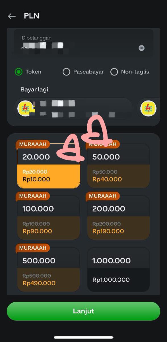Jujur baru kali ini beli token listrik bisa bikin senyum sendiri... Soalnya DISKON 50% cuy di aplikasi GoPay! Lumayan banget buat isi token murah meriah.