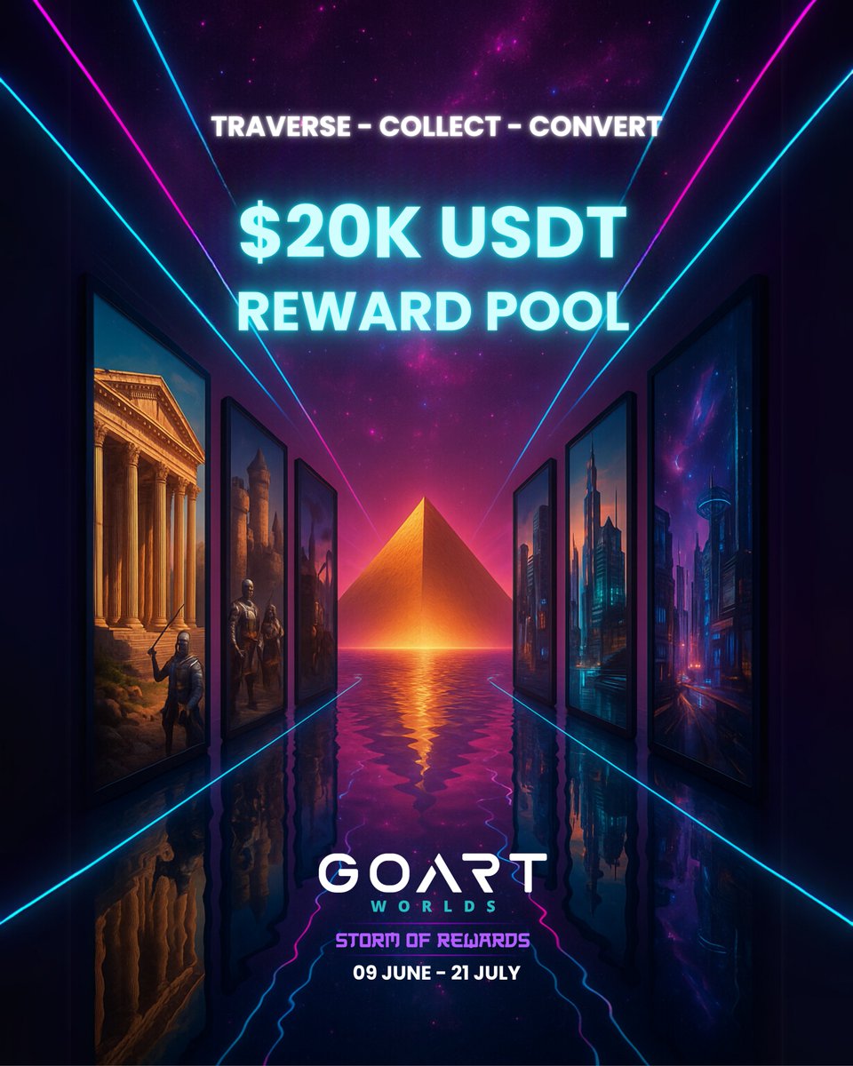 🚨 SEASON 1: STORM OF REWARDS IS HERE!

💰 20,000 $USDT REWARD POOL

Explore the portals, complete the quests, claim your rewards!

⏳ 9 June – 👀
⚡ GoArt Worlds is waiting for you.

🧠 GoGold’s true power will be revealed this season.

📖 Full details will be shared on our blog