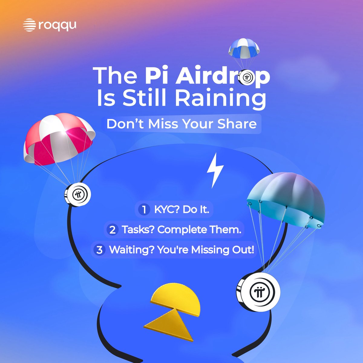 roqqupay's tweet photo. Free Pi doesn’t come every day.
If you’re🫵🏽 eligible and you haven’t claimed yet, what are you waiting for👀? Login to your Roqqu App to claim yours now.
#PiAirdrop #PiOnRoqqu #PiNetwork #Pi https://t.co/sqBUu24Drd