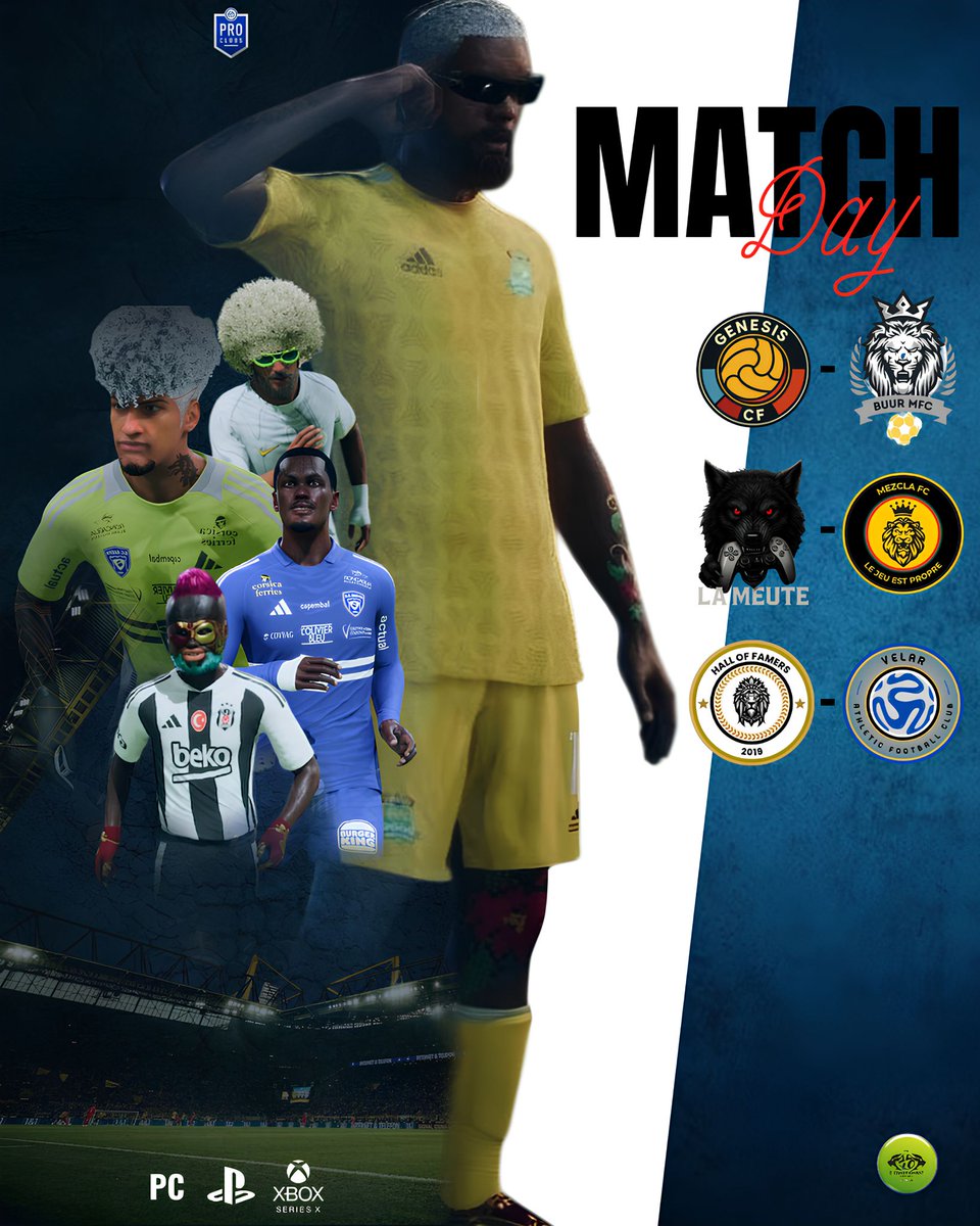 Les affiches de ce soir à partir de 21h20. 
Petit sondage en commentaire. 😉
<a href="/BUURGFC/">BUUR MFC</a> <a href="/HOFFC8/">HOF SNGL (HALL OF FAMERS) 🇸🇳</a> @MezclaFC <a href="/AfcVelar/">AFC Velar</a>