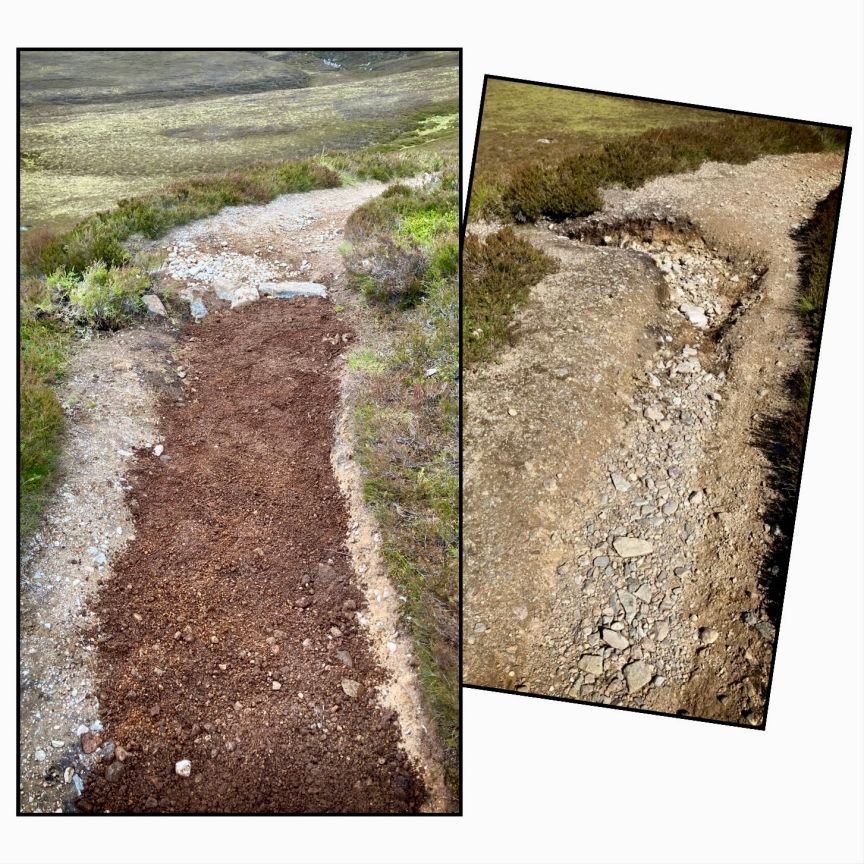 We had our first 'Bike &amp; Hike' Volunteer day this week. #slugain is a popular way to approach the Ben Avon summit... but a very long walk in. Using mountain bikes is the perfect way to get closer to the footpath. David and Mark, 2 keen cyclists jumped at the opportunity!