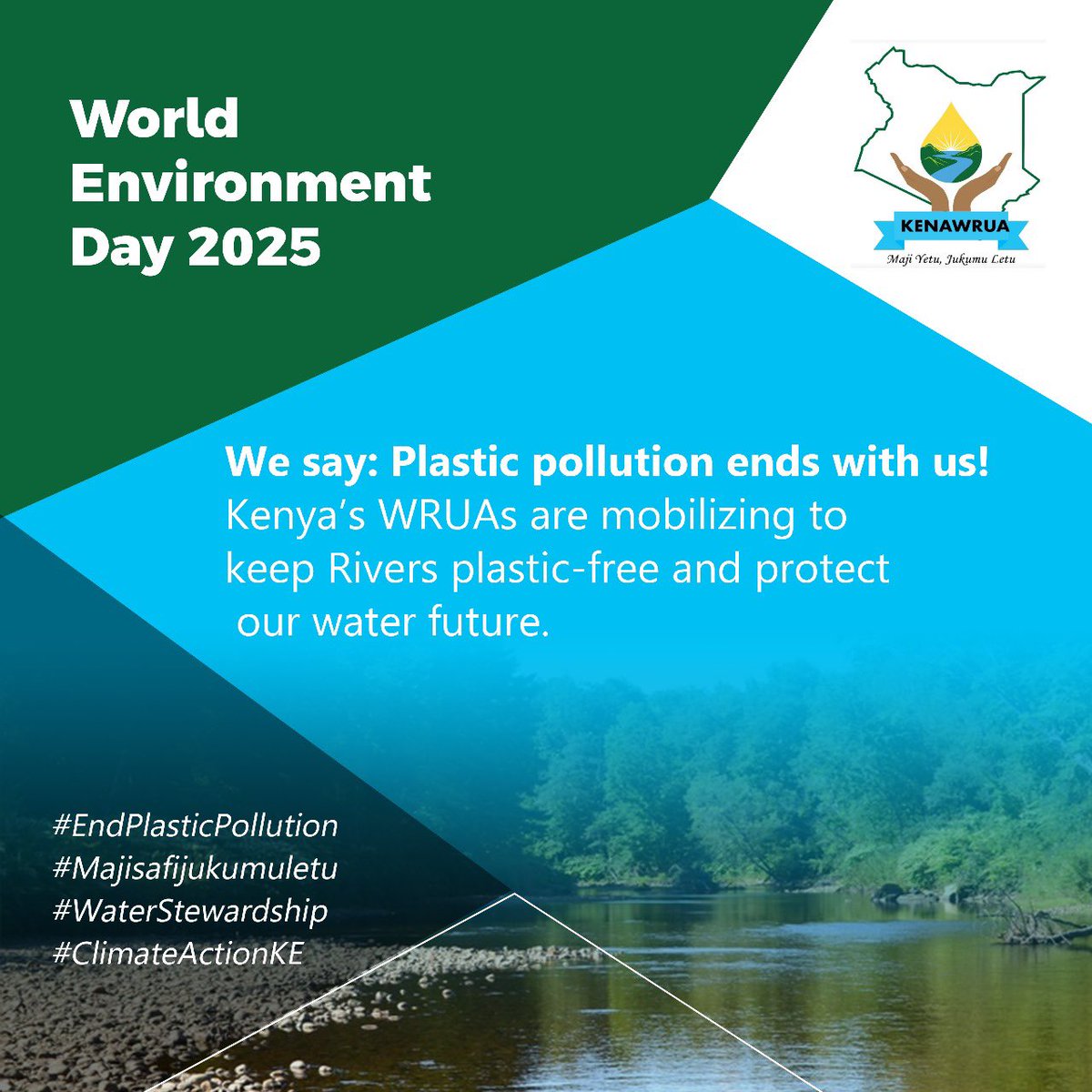 Today as we celebrate World Environment Day 2025 with the Theme: “Beat Plastic Pollution”, We join voices across the GLOBE to shine a light on a silent crisis, plastic pollution. Today is a reminder of our incredible capacity to RESTORE, to ACT, and to HEAL.

#EnvironmentDay2025