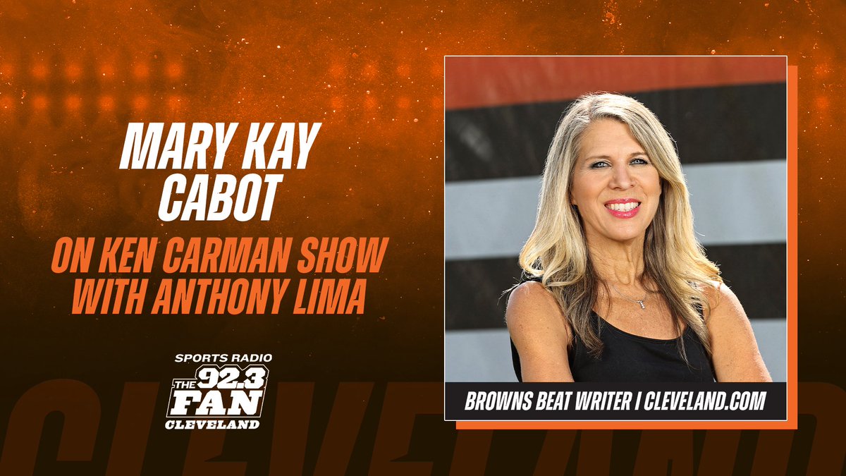 92.3 The Fan (@923thefan) on Twitter photo Coming up NEXT ➡️
<a href="/MaryKayCabot/">Mary Kay Cabot</a> joins <a href="/KenCarman/">Ken Carman</a> and <a href="/SportsBoyTony/">Anthony Lima</a> for the latest on the #Browns following OTAs, ahead of minicamp next week 🏈⬇️
🔊 Listen: go.audacy.com/923thefan/list… Coming up NEXT ➡️
<a href="/MaryKayCabot/">Mary Kay Cabot</a> joins <a href="/KenCarman/">Ken Carman</a> and <a href="/SportsBoyTony/">Anthony Lima</a> for the latest on the #Browns following OTAs, ahead of minicamp next week 🏈⬇️
🔊 Listen: go.audacy.com/923thefan/list…