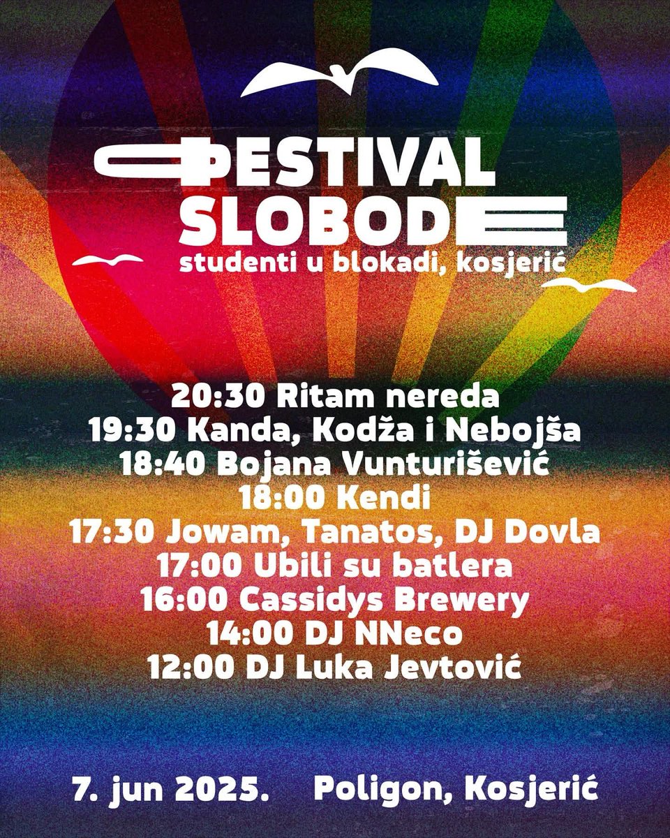 Festival Slobode u Kosjeriću 7.juna