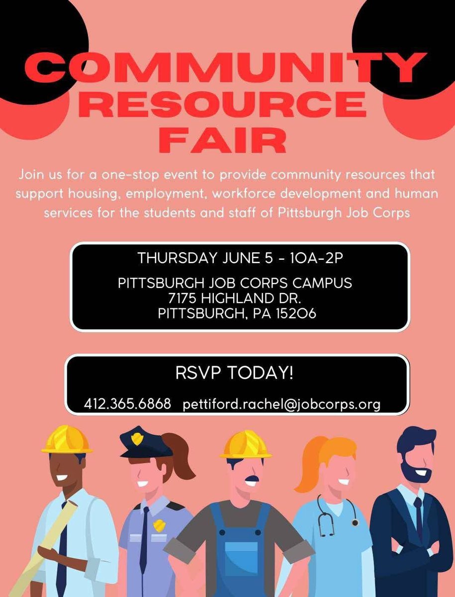Pittsburgh Job Corps serves over 450 students and over 250 of them are residential with suddenly nowhere to live due to Trump’s stoppage of funds. Please show up for these students.
