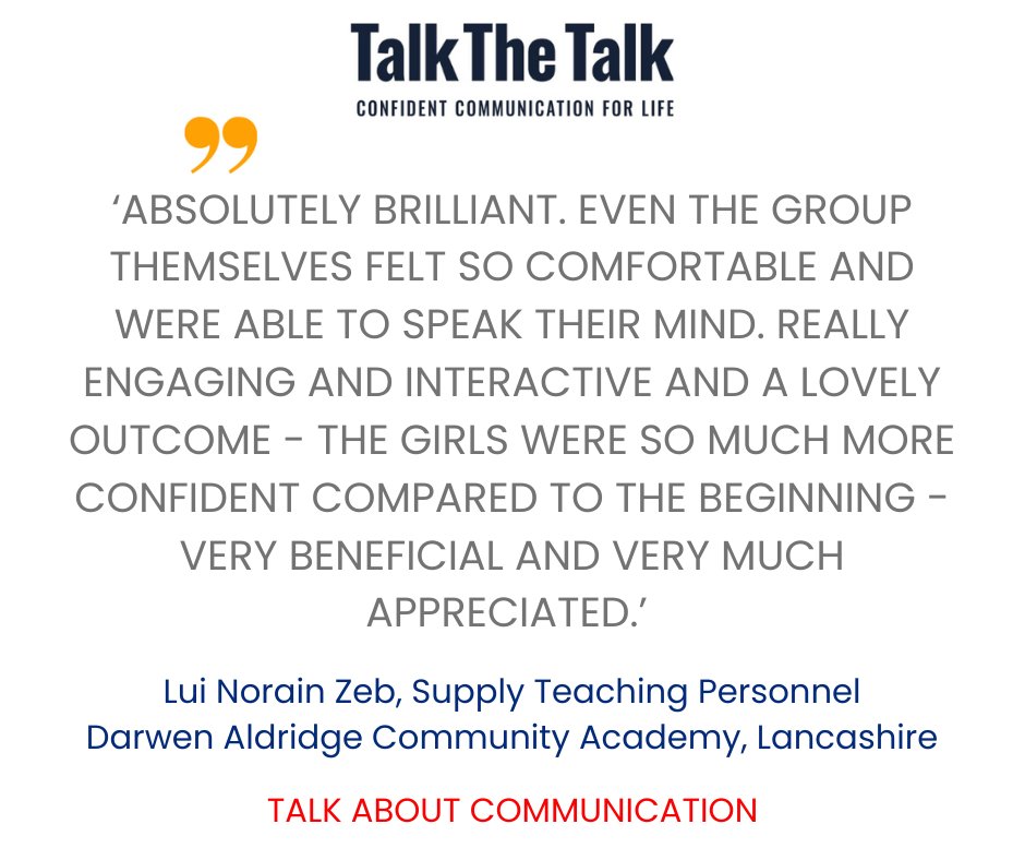 Talk The Talk: Oracy (@talkthetalkuk) on Twitter photo Feedback from Darwen Aldridge Community Academy.
<a href="/DarwenAcademy/">Darwen Aldridge Community Academy</a>
#oracy #communication #year10 #education #talkthetalkuk #talkthetalk Feedback from Darwen Aldridge Community Academy.
<a href="/DarwenAcademy/">Darwen Aldridge Community Academy</a>
#oracy #communication #year10 #education #talkthetalkuk #talkthetalk