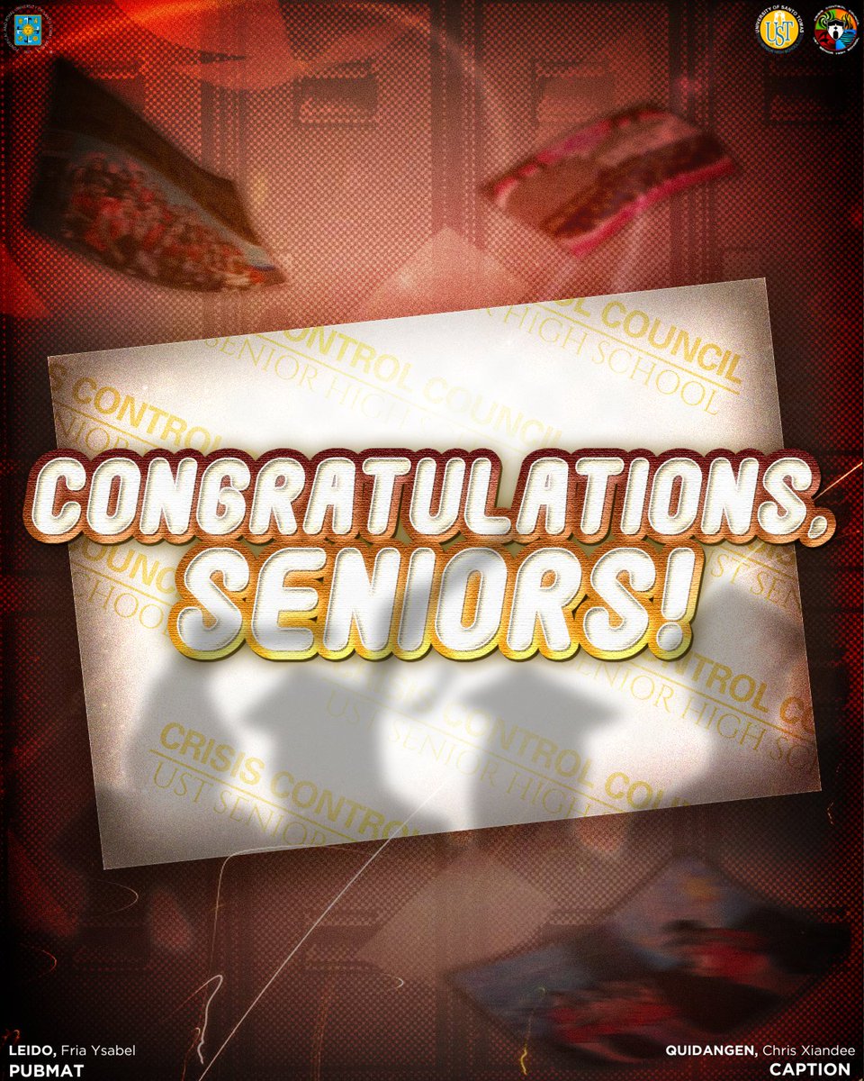 ustshsccc's tweet photo. Congratulations, seniors!✨🎓

You remained strong despite every difficulty, crisis, and curveball that came your way, and now you've succeeded. You didn't simply make it through senior high; you led, inspired, and developed. https://t.co/cf8peECPlq